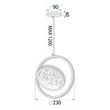 Kristall-Hängelampe  LHJ106-1CP LIGHT ROSE GOLD