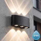 Lampa elewacyjna Kinkiet LED JNH040-6G Czarna