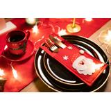 Pokrowiec na sztućce Świateczny 3 szt KF333