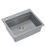 Granite sink KURT 110 WORKSTATION Grey Metallic