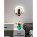 WANDLEUCHTE LED LHJ068-W C BRUSH GOLD/BLACK