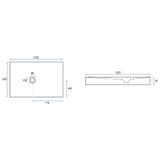 Shower tray Rea Stone 90x120