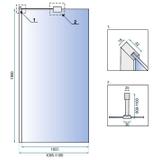 Rea Aero N 110 Läpinäkyvä suihkuseinä