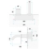 Falra szerelhető csaptelep Rea Clif Brush Nickle