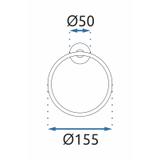 Badkamerhanger RING 332915 MIST 05 BRUSH NICKIEL