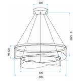 LAMPA SUFITOWA WISZĄCA G146-2CP ZŁOTA