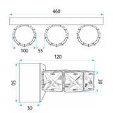 Sieninė lempa LED APP1939-3W GOLD