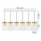 Hängelampe APP1813-6CP Frosted Grey