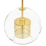 Lampa wisząca szklana loft APP555-1CP 25cm ZŁOTA