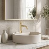 Rea Lungo L. Zlatý umývadlový faucet svetlo zlatý nízky