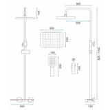 Coloana de dus REA HELIX Chrome