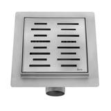 Linijinis nutekėjimas REA LINE 150x150 Nickel Brush