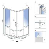 Cabina de dus Rea City 90x90 Brush Copper