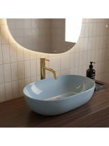 Umywalka nablatowa Rea LISA L.BLUE SHINY