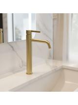 Bateria umywalkowa Rea Foster Złoty Szczotkowany Wysoka