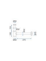 Universal Click-Clack Νιπτήρας Siphon Rea Black Antique