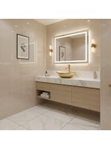 Умывальник на столешницу Basaro Sofia Gold/White