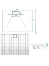 Brodzik prysznicowy Bazalt Long White 90x120