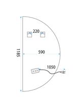 LUSTRO ŚCIENNE LED 120x60 YH-3360