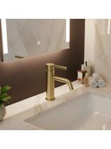 Bateria Umywalkowa Rea Foster Złoty Szczotkowany Niska