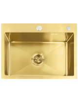 Stainless steel sink Liam BRUSH GOLD