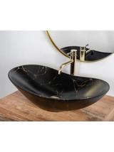 Umywalka nablatowa Rea Royal Black Marble Matt