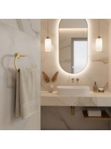 Wieszak łazienkowy RING 110 Til Złoty Szczotkowany