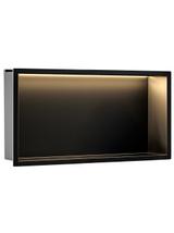 VSTAVANÁ KÚPEĽŇOVÁ POLICA LED 30x60 black