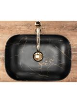 Umywalka nablatowa Rea Belinda Black Marble Mat
