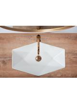 Πάγκος νιπτήρας Rea Vegas White Rose Gold Edge 57 x 37x 12 cm