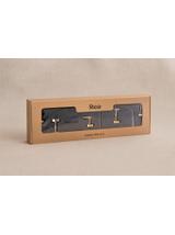 Bathroom Accessories Set GRID Gold 4 Pieces
