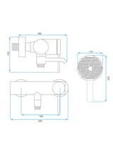 Bateria wannowa REA Clif Nikiel szczotkowany Inox