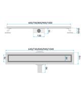 REA Neox pro Linear Drain Brushed l. Copper 90