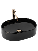 Umywalka nablatowa Rea Nadia 50 Black Stone