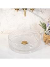 Umywalka nablatowa Rea Cristal Transparent 35