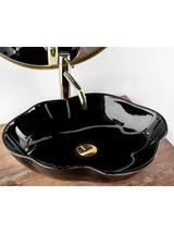 Πάγκος νιπτήρας Rea Pearl Black 51.5 x 37.5 x 13.5 cm