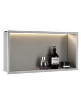 UGRADBENA KUPAONSKA POLICA LED 30x60 steel brush