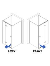 Shower enclosure Rea Atlas 100x90 Chrome