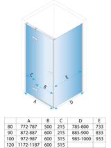 Shower enclosure Rea Atlas 120x100 Chrome