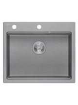 Zlewozmywak granitowy KURT 110 WORKSTATION SZARY Metalik