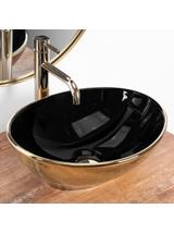 Umywalka nablatowa Rea Sofia in Black Gold
