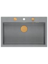 Zlewozmywak granitowy MARC 110 WORKSTATION Szary Metalik
