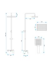 Zestaw natryskowy Rea JOE Złoty Szczotkowany