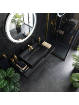 CONGLOMERATE WASHBASIN GOYA BLACK MAT 70CM