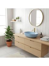 Umywalka nablatowa Rea LISA L.BLUE SHINY