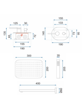 Σετ ντους REA OVAL Chrome BOX