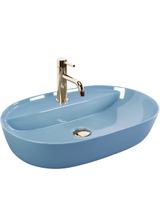 Umywalka REA Aura 61 L.Blue Shiny