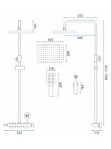 Zestaw PRYSZNICOWY z Termostatem REA ROB Nikiel Szczotkowany INOX