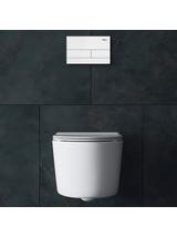 Stelaż zestaw podtynkowy K011A-Q do mis WC z przyciskiem T Białe Szkło