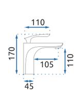 Bateria Umywalkowa REA ORBIT Chrom Niska